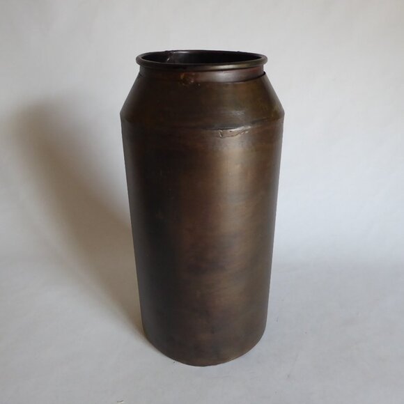 NEW 12” RUSTIC FARM COTTAGE ANTIQUE DISTRESSED METAL MILK JUG URN VASE - Picture 2 of 6